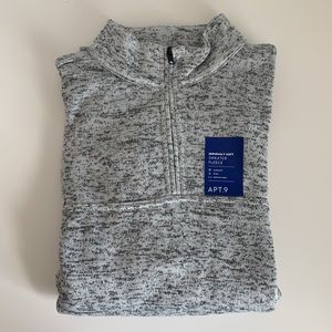 Grey fleece sweater, never worn, new with tags.